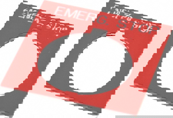 Square, Legend Plate - Emergency Stop